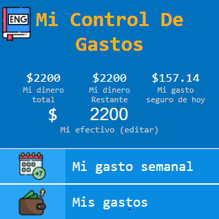 App control de gastos vanila